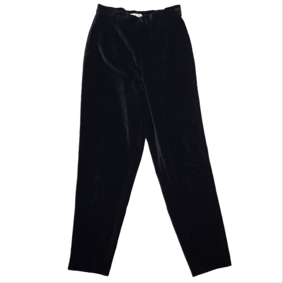 Talbots Black Velvet Trousers - Picture 1 of 4